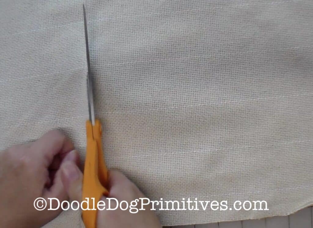 How to Prepare Monks Cloth - DoodleDog Designs Primitives